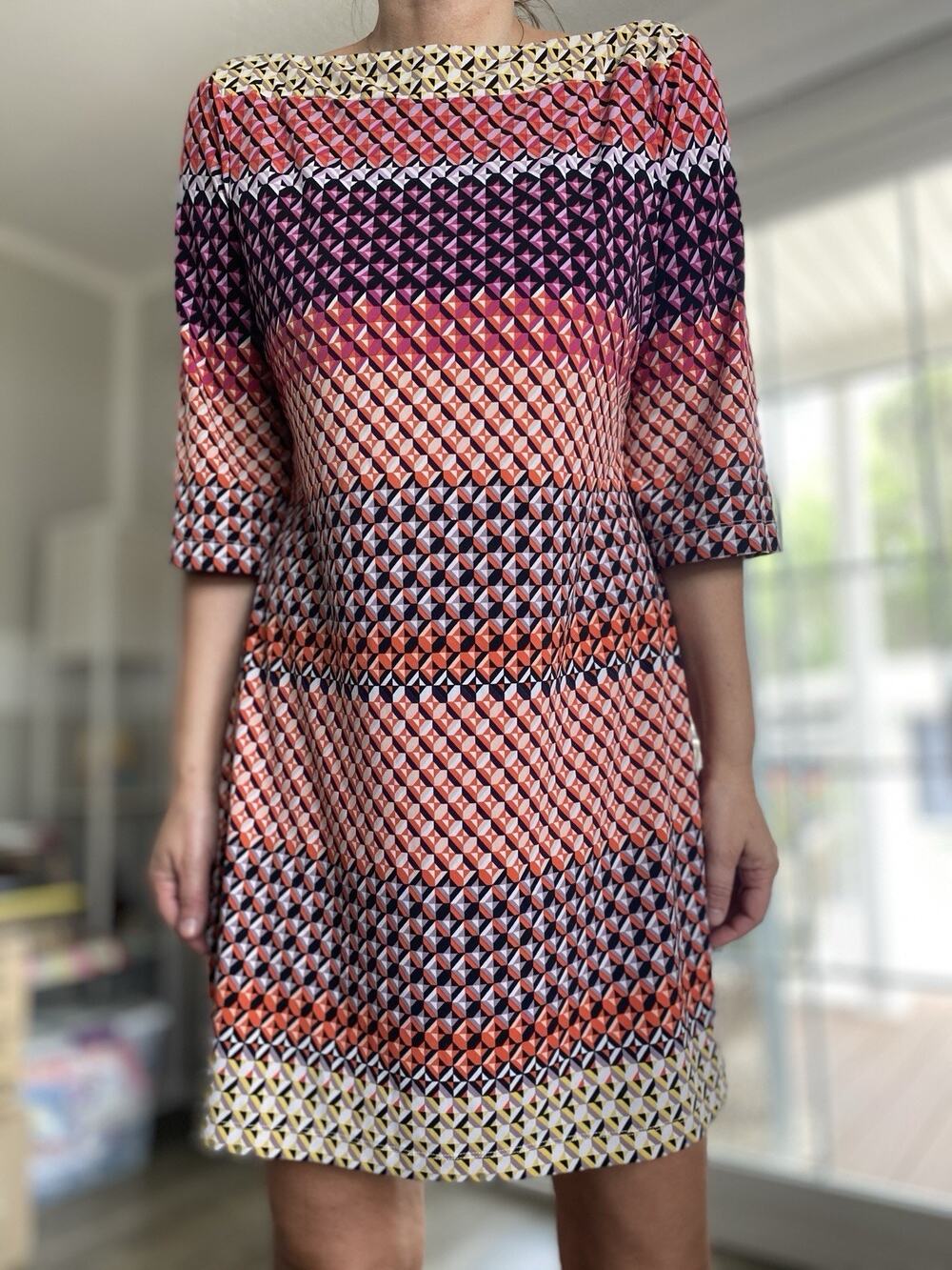 DONNA MORGAN boatneck shift dress 12